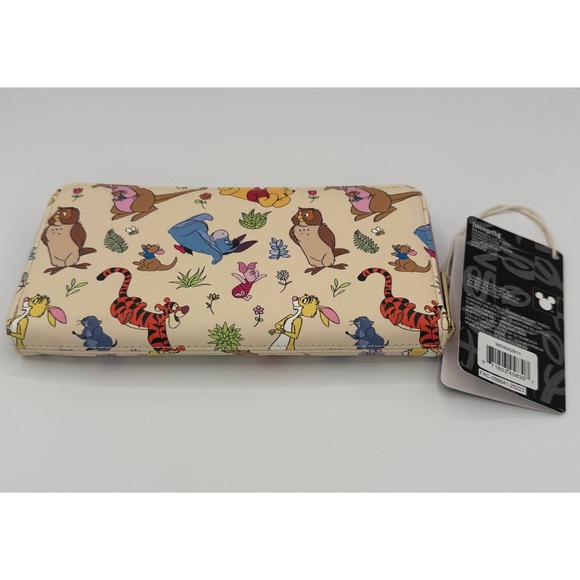 Loungefly Winnie the Pooh Friends Wallet Women OS Cream NEW Zip Around WDWA2611 - Picture 2 of 4